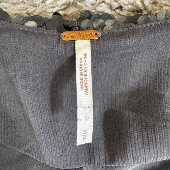 Free People Sequin Open Front Waterfall Jacket in Silver – Size Small - Picture 8 of 12